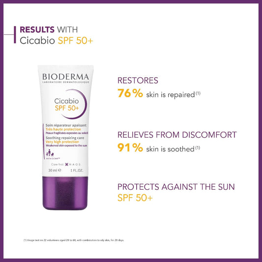 Bioderma Cicabio Repairing Cream Spf50+ 30Ml