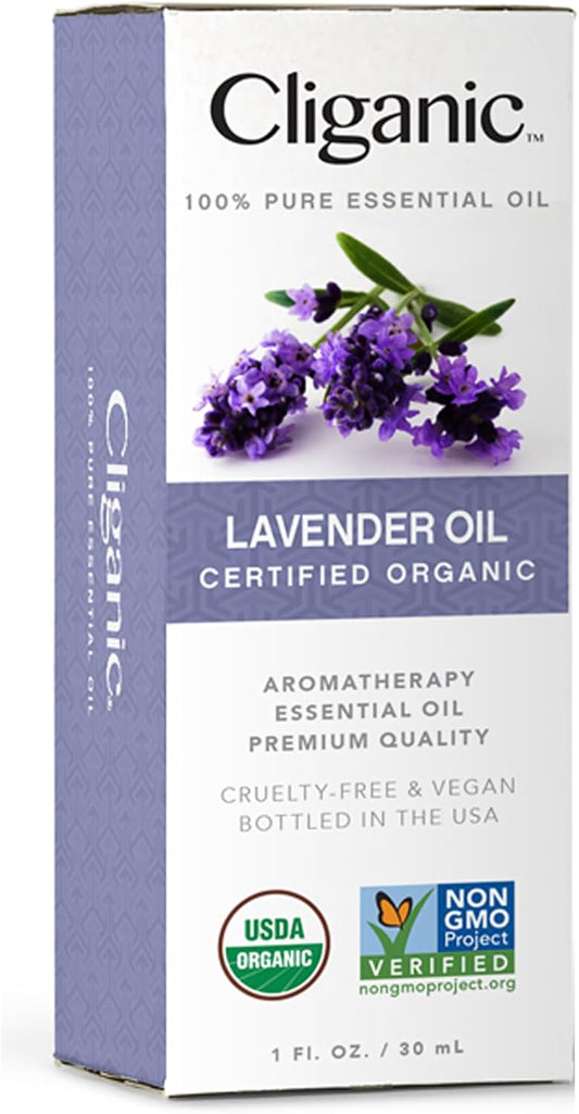 Cliganic Organic Lavender Essential Oil, 1oz - 100% Pure Natural Undiluted, for Aromatherapy Diffuser | Non-GMO Verified : Health & Household