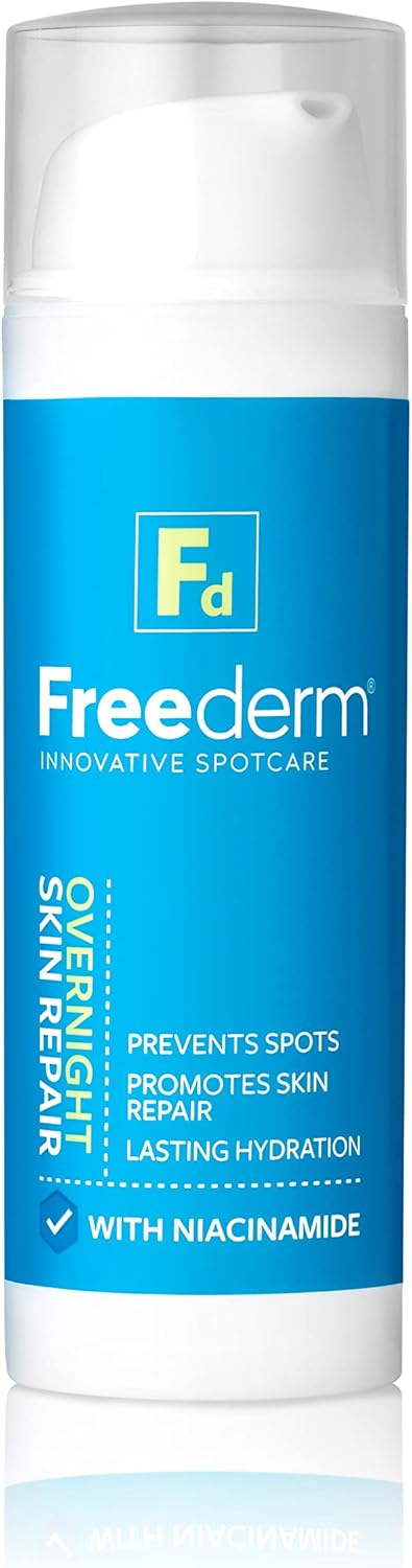 Freederm Overnight Skin Repair For Spot Prone Skin, Visibly Reduces Spots And Redness, With Niacinamide And Vitamin B3, Clear, 50 Ml (Pack Of 2)