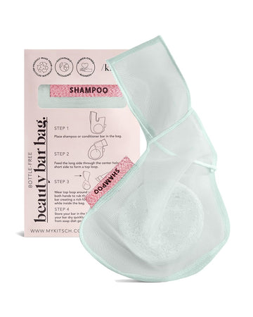 Kitsch Bar Soap Saver Bag – Recycled Mesh Beauty Bar Pouch For Body Wash, Conditioner & Shampoo Bars, Holder To Preserve Soap, Eco-Friendly, Patented Bag – Blush