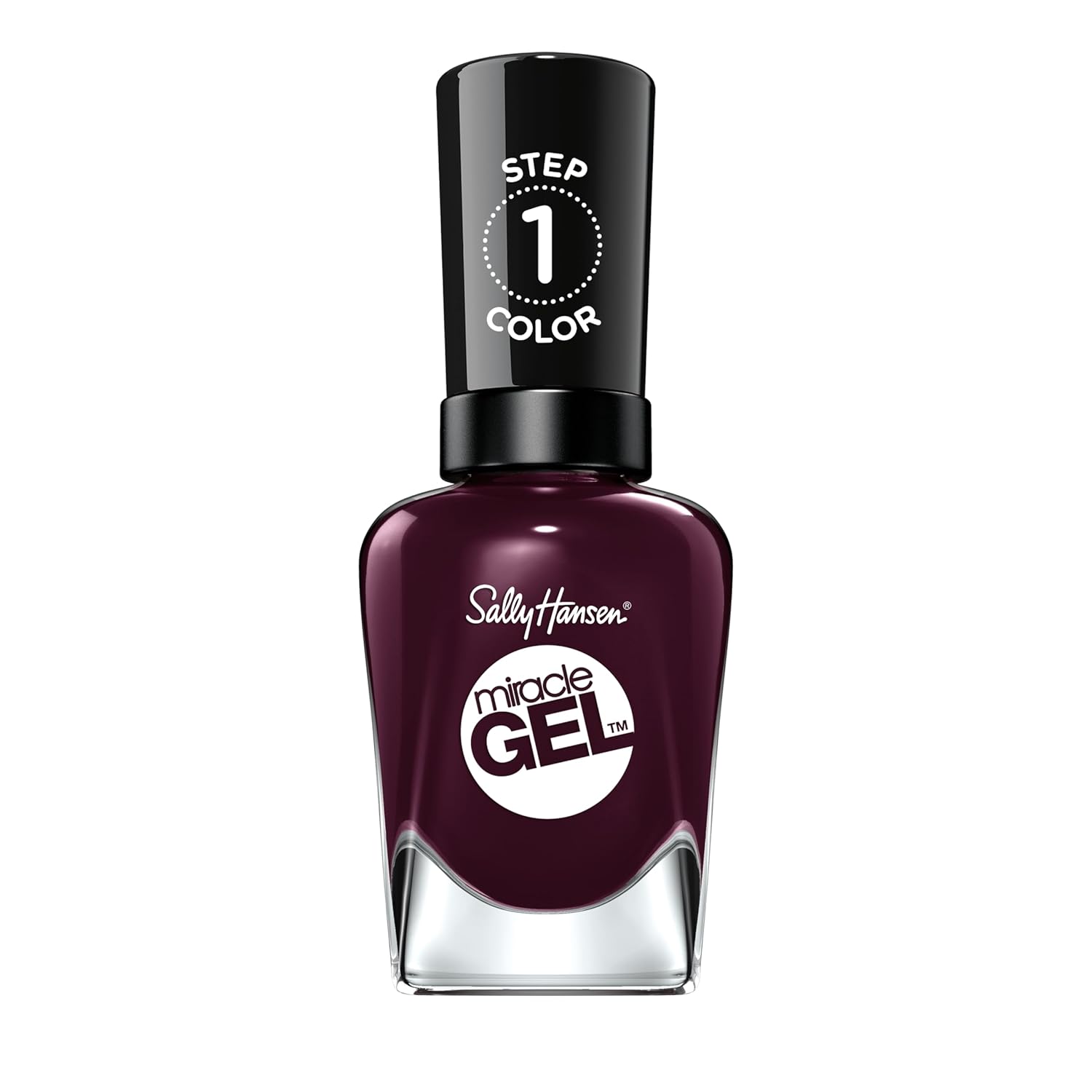 Sally Hansen Miracle Gel™, Cabernet With Bae, Long Lasting, Gel-Like Formula, No Uv Lamp Needed, Red Nail Polish