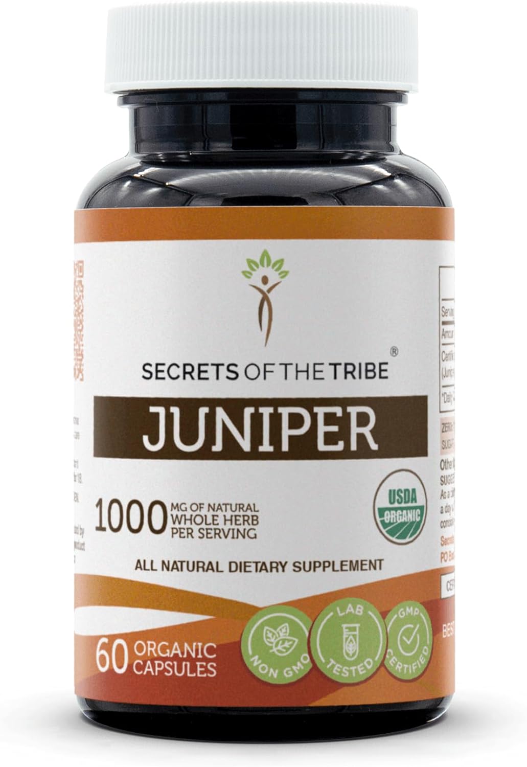 Secrets of the Tribe Juniper 60 Capsules, 1000 mg, USDA Organic Juniper (Juniperus communis) Dried Berry (60 Capsules)