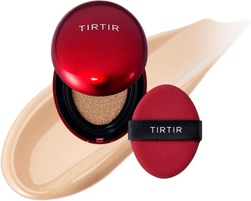 Tirtir Mask Fit Red Cushion Foundation | Full Coverage, Weightless, Skin Fit, Satin Glow Finish, Korean Makeup, Beauty, Tattoo Cover Up, Buildable (#21W Natural Ivory, 0.63 Fl Oz)