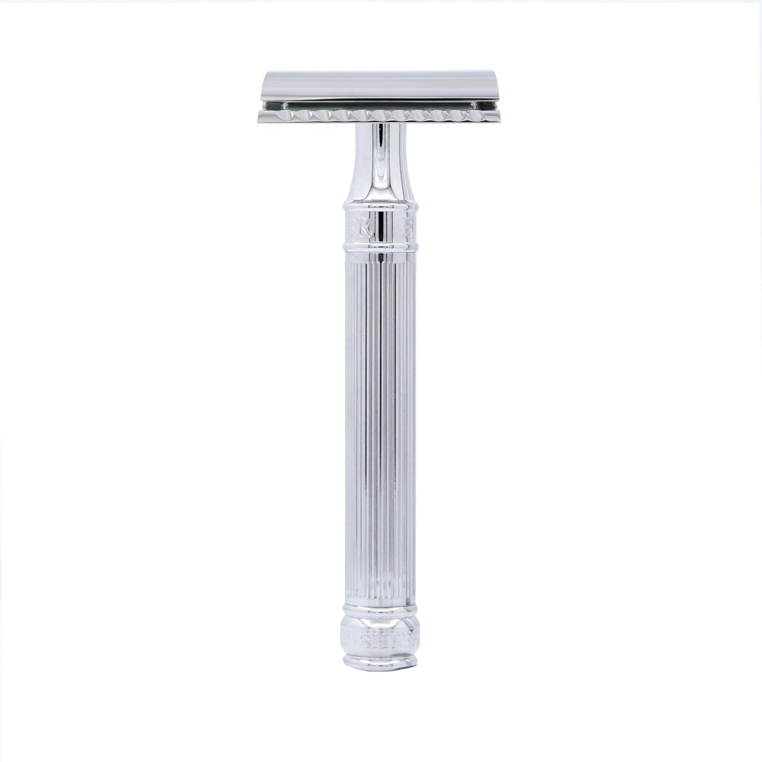 Edwin Jagger Chrome Lined Double Edge Razor - Long Handle