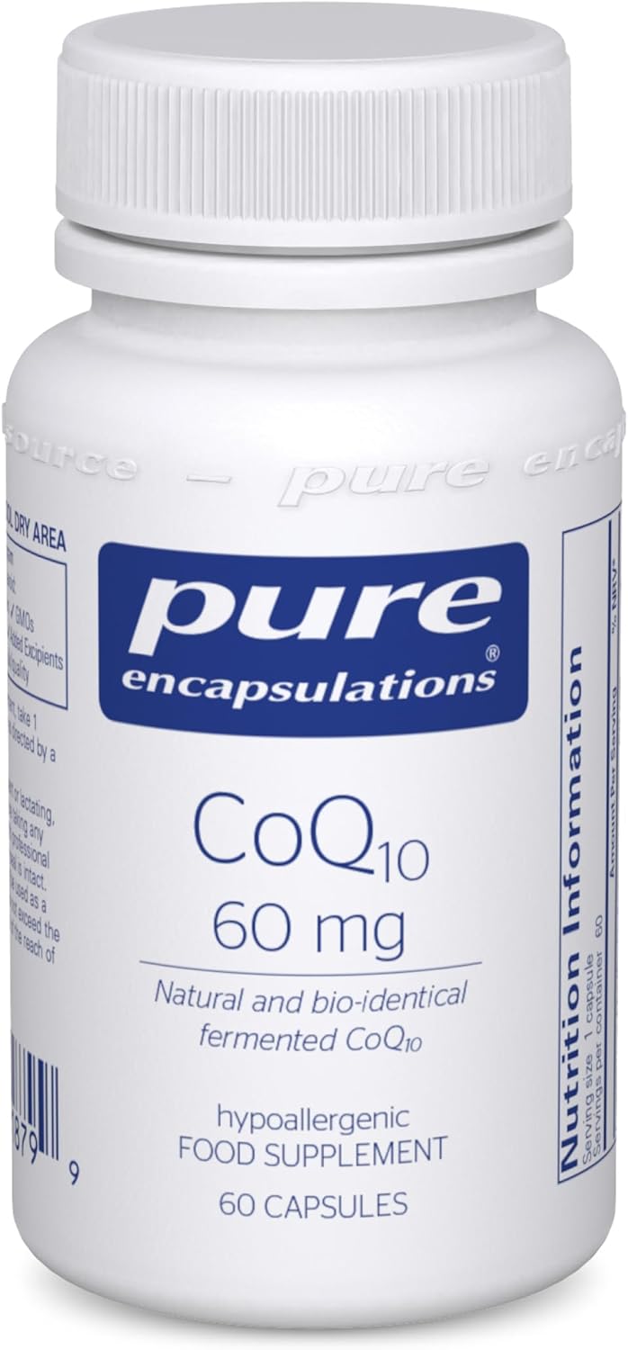 Pure Encapsulations - Coq10 60Mg - Natural And Bio-Identical Fermented Coenzyme Q10-60 Capsules