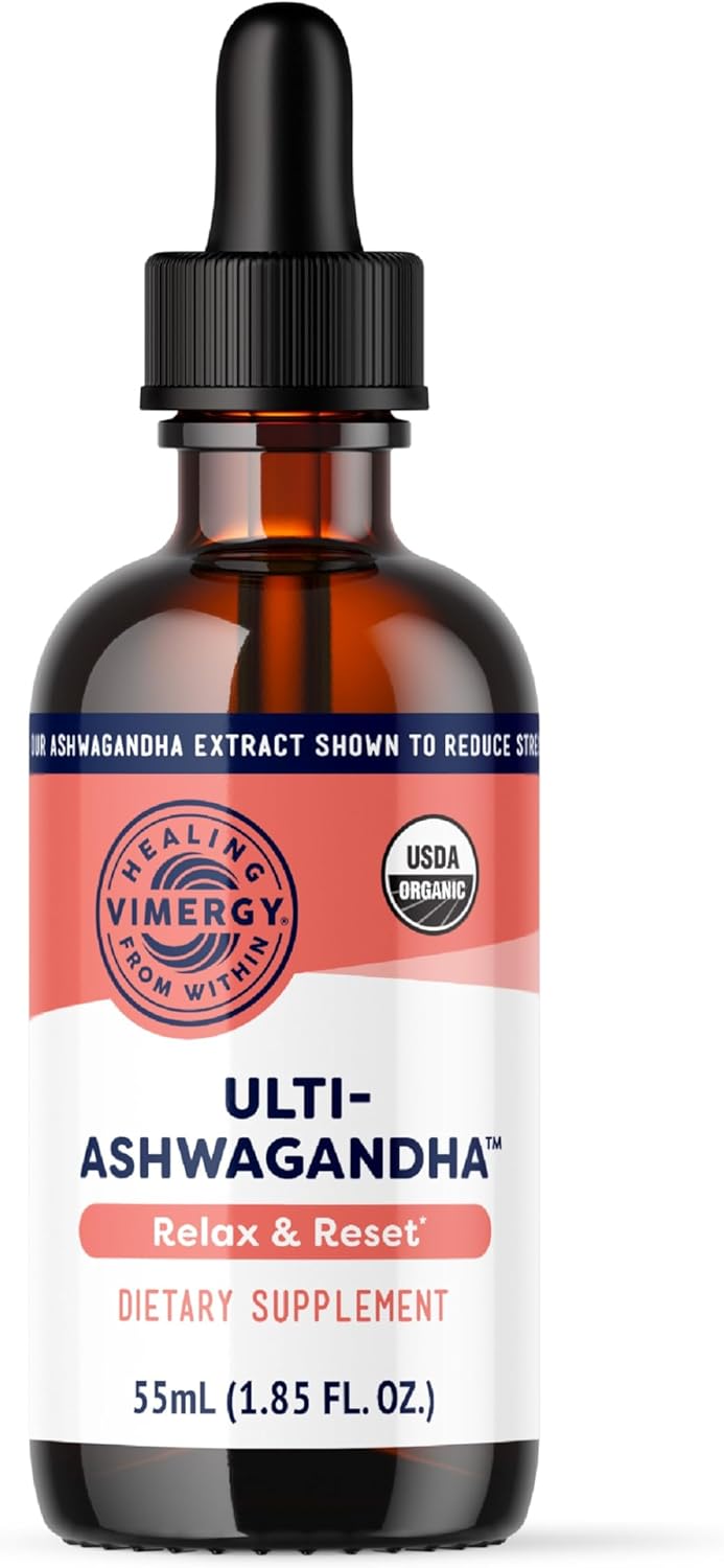 Vimergy Ulti-Ashwagandha™ – Fast-Absorbing Stress Support – Thick, Potent Formula - Vegan, Gluten-Free – 27 Servings (2Ml - 48-54 Drops)