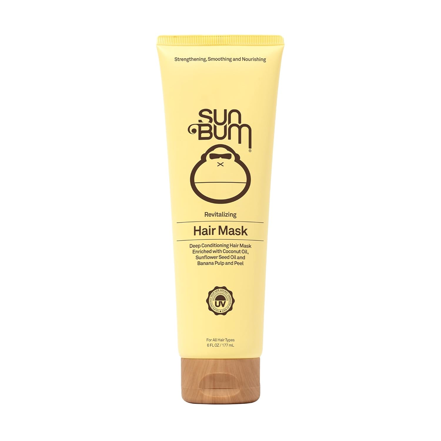 Sun Bum Revitalizing Deep Conditioning Hair Mask | Vegan And Cruelty Free Moisturizing And Restoring Hair Treatment For Damaged Hair | 6 Oz