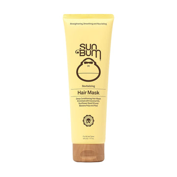 Sun Bum Revitalizing Deep Conditioning Hair Mask - Moisturizing And Restoring Treatment For Damaged Hair - Strengthening - Smoothing And Nourishing Formula - Vegan And Cruelty Free - 6 Oz