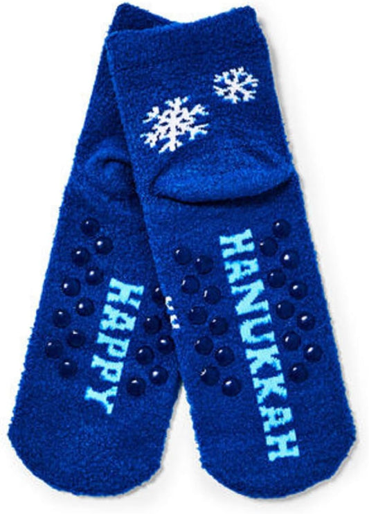 Bath & Body Works Happy Hanukkah Shea Infused Socks, Blue, One size