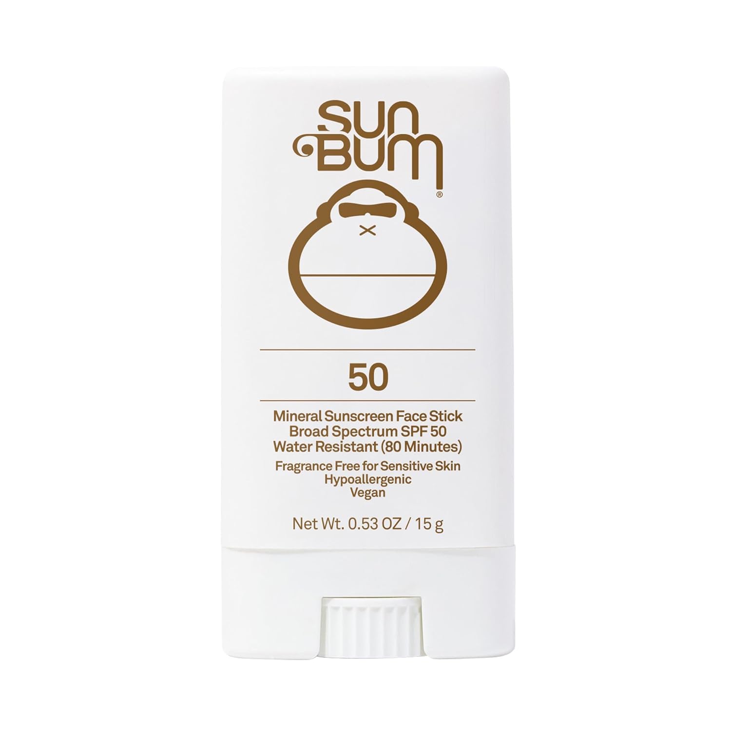 Sun Bum Mineral Spf 50 Sunscreen Face Stick | Vegan And Hawaii 104 Act Compliant (Octinoxate & Oxybenzone Free) Broad Spectrum Natural Sunscreen With Uva/Uvb Protection | .45 Oz