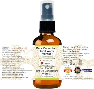Greenwood Essential Pure Chamomile Floral Water (Hydrosol) (Matricaria Recutica) 100% Natural Therapeutic Grade For Skin - 100Ml (3.38 Oz)