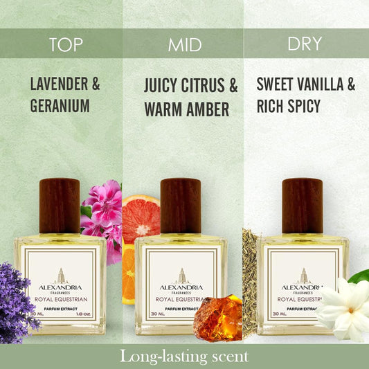 Alexandria Fragrances | Royal Equestrian | Eau De Parfum | 30Ml | Dynamic Masculine Elegance | Vanilla, Apple, Cardamom, And Sandalwood Scent