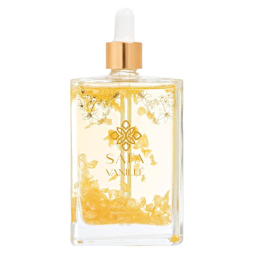 Safa Vanillé Oil - Organic Oil For Face, Body, Hair, Nails & Aromatherapy | Vanilla Extract & Floating Arabian Sambac Jasmine Petals | Moisturizer For Men & Women