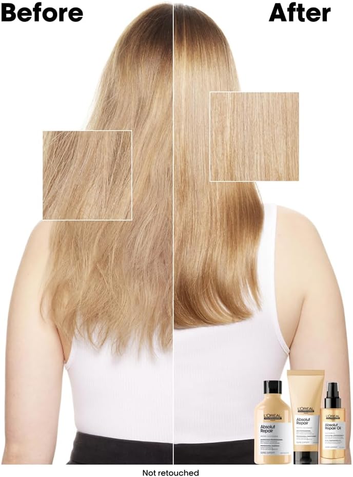 L’Oréal Professionnel Absolut Repair Shampoo & Conditioner For Dry & Damaged hairMoisturising, Repairing Shampoo & Conditioner Sulphate-Free & Vegan Shampoo 300ml, 200ml : Amazon.co.uk: Beauty