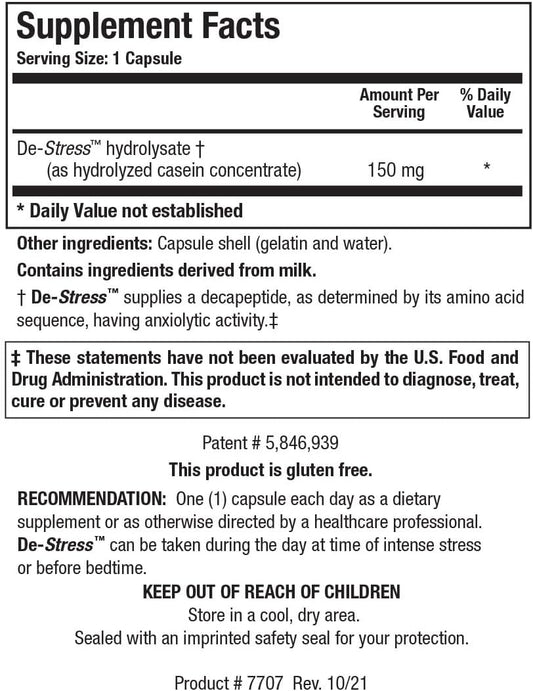 Biotics Research De-Stress Patented Nutrient Designed To Support Calmness, Healthy Sleep Habits, All-Natural Supports Mental Wellness & Calm. 30 Capsules