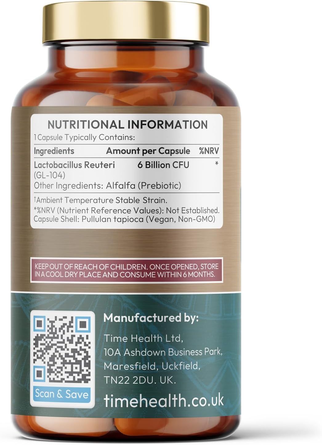 New: High Strength Lactobacillus Reuteri Probiotic – 6 Billion CFU – 90 Capsules – Advanced Shelf Stable L Reuteri – Research-Backed Strain – Vegan – GMP – UK Made Supplement : Amazon.co.uk: Health & Personal Care