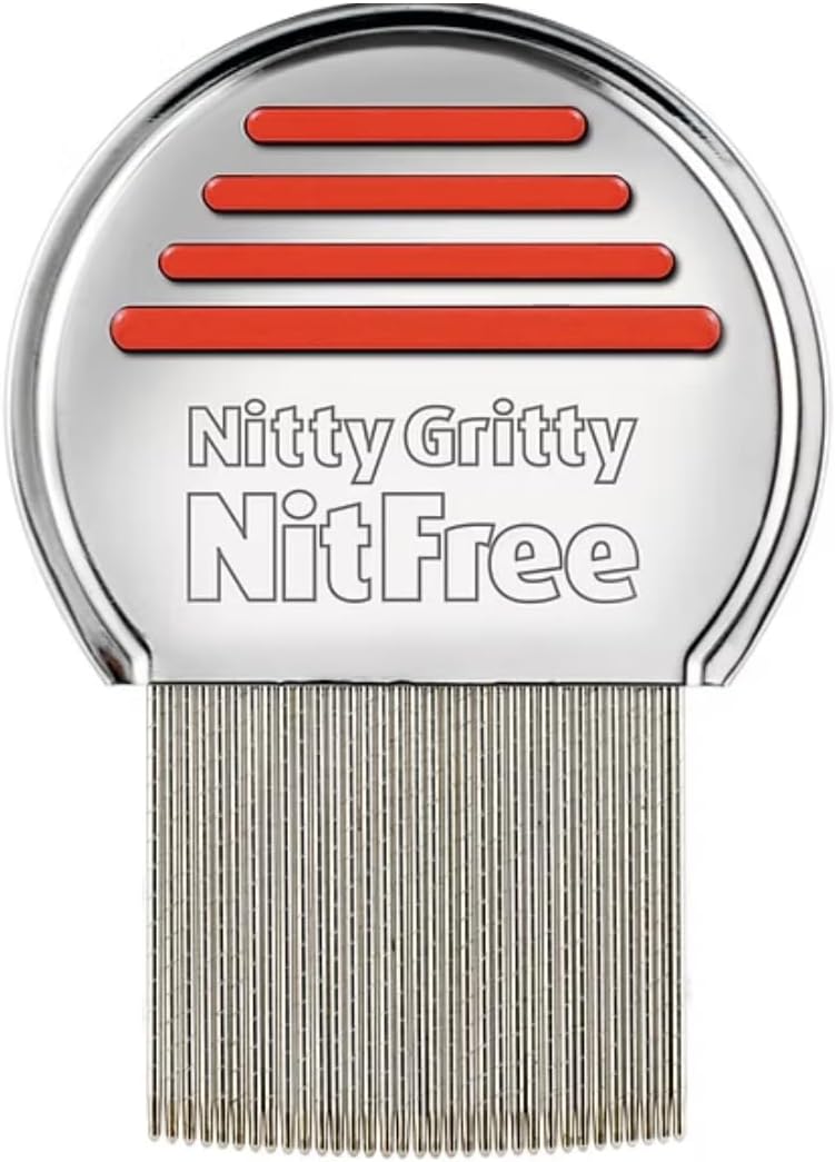 Nitty Gritty Nitfree Head Lice Comb Twin Pack – 2X Professional Stainless Steel Lice & Nit Removal Combs – Gentle, Effective & Reusable For Kids & Adults