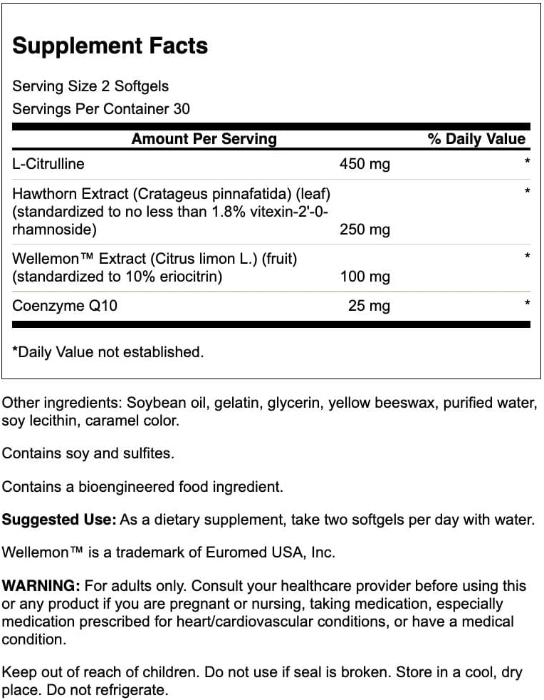 Swanson Healthy Blood Flow - Featuring Wellemon 60 Sgels : Health & Household