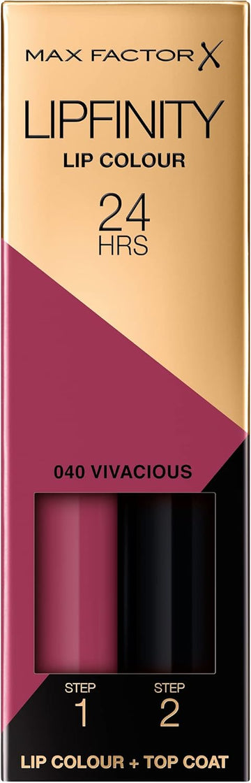 Max Factor Lipfinity Long-Lasting Two Step Lipstick - 40 Vivacious, 4.2G