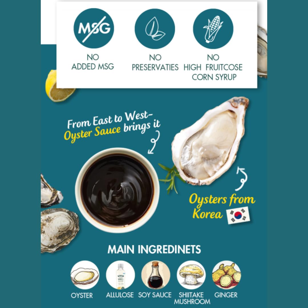 Vivid Kitchen Oyster Sauce| Zero Sugar & Low-Calorie Sauces | No Preservatives | Versatile, Easy-To-Squeeze (2 Pack) (Oyster Flavor) For Cooking, Stir-Fries, Marinades, And Dipping Sauces : Grocery & Gourmet Food