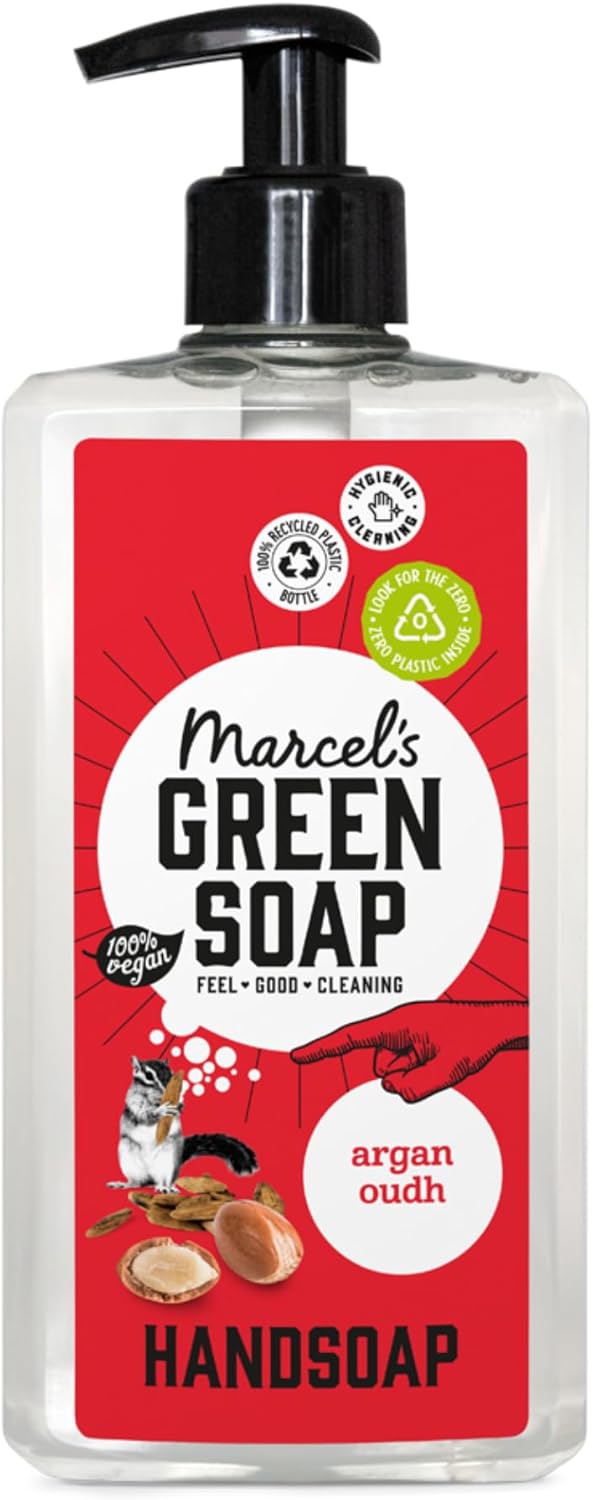 Marcel'S Green Soap - Hand Soap Argan & Oudh - Handwash Dispenser - 100% Eco Friendly - 100% Vegan - 97% Biodegradable - 500 Ml