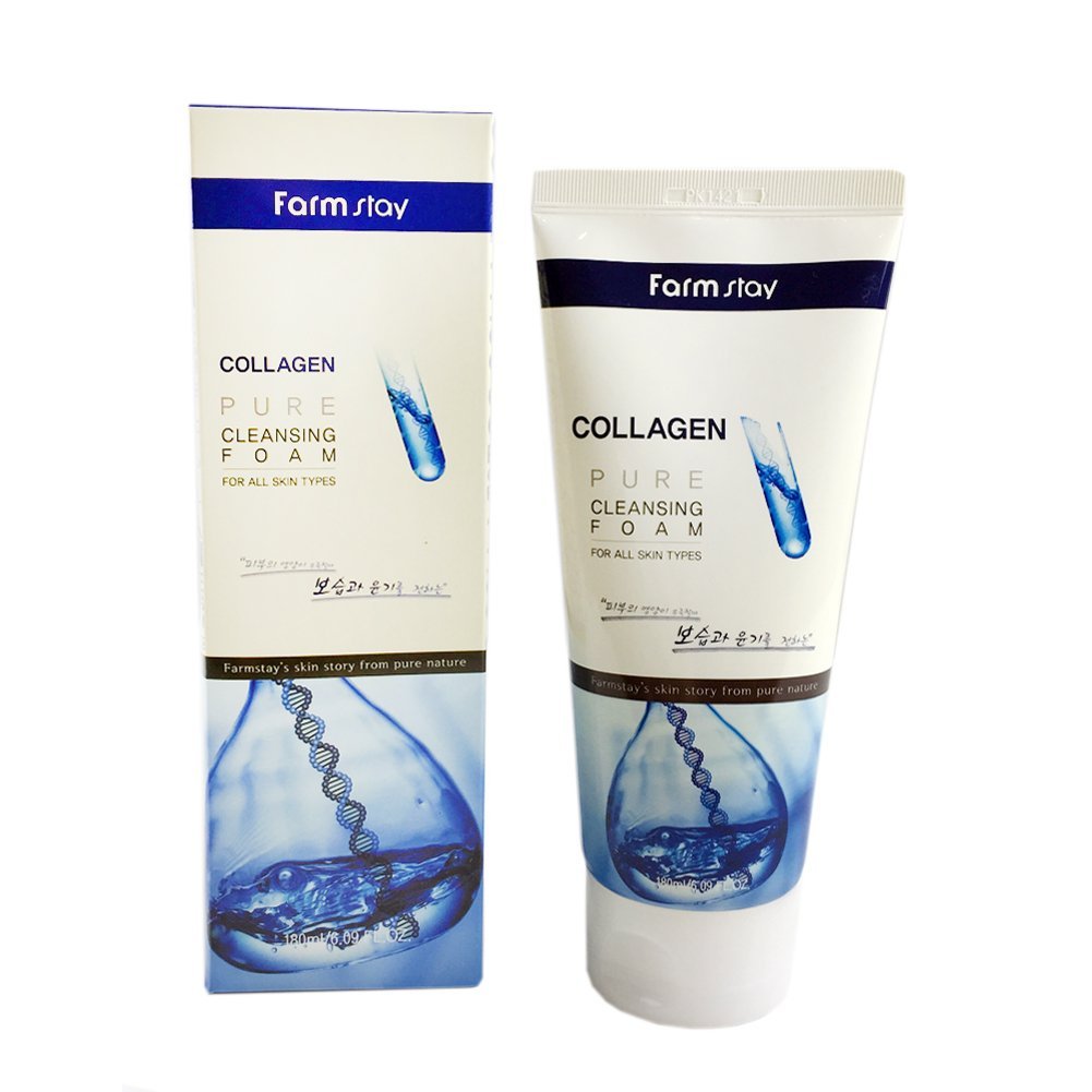 Farm Stay Korean Pure Collagen Foam Cleanser  180Ml / 6.09Oz  ????