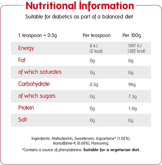 Canderel Granular Sweetener Refill Drum - Low Calorie Sugar Alternative, Vegetarian And Diabetic-Friendly, 500G