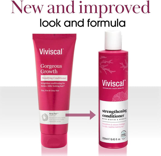 Viviscal Thickening Shampoo For Naturally Thicker & Fuller Looking Hair - With Biotin, Keratin & Marine Collagen Extract - Paraben Free, For All Hair Types, 250 Ml