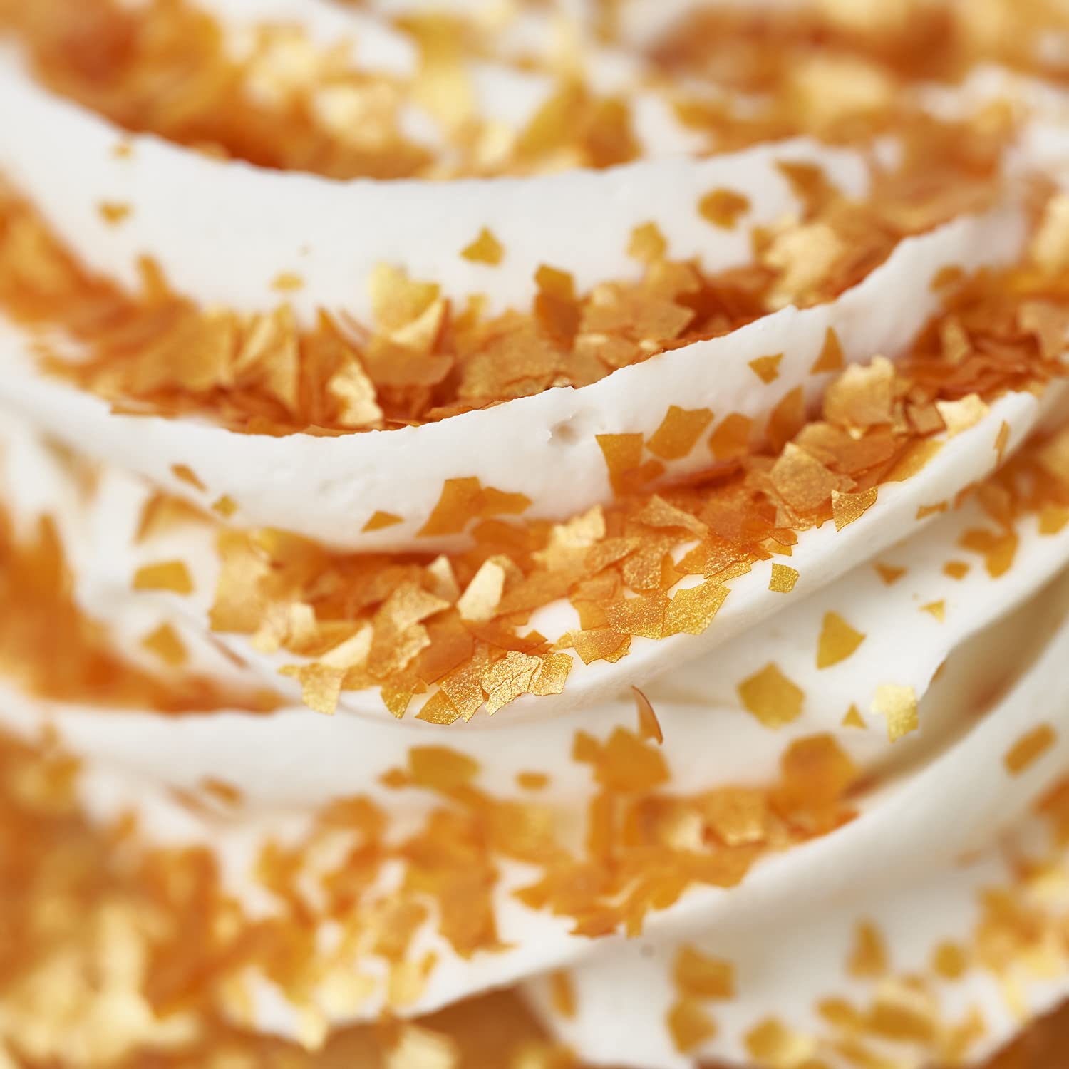 Bakell Edible Glitter Flakes | Vegan Edible Shimmer Flakes | Kosher Certified | Halal Certified | 100% Edible & Food Grade | Cakes, Cupcakes, Decoration (Metallic Gold, 4G) : Grocery & Gourmet Food