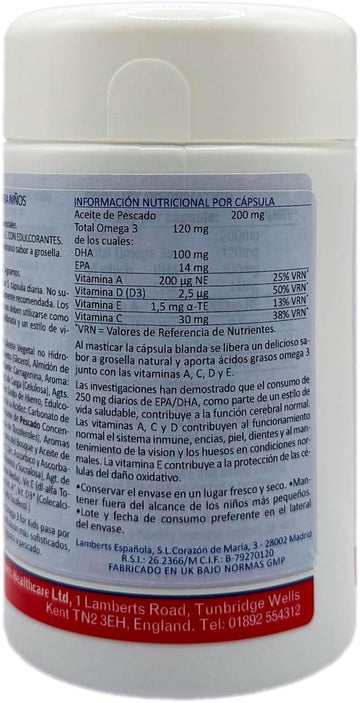 Lamberts Omega 3 For Kids Berry Bursts 60 Capsules