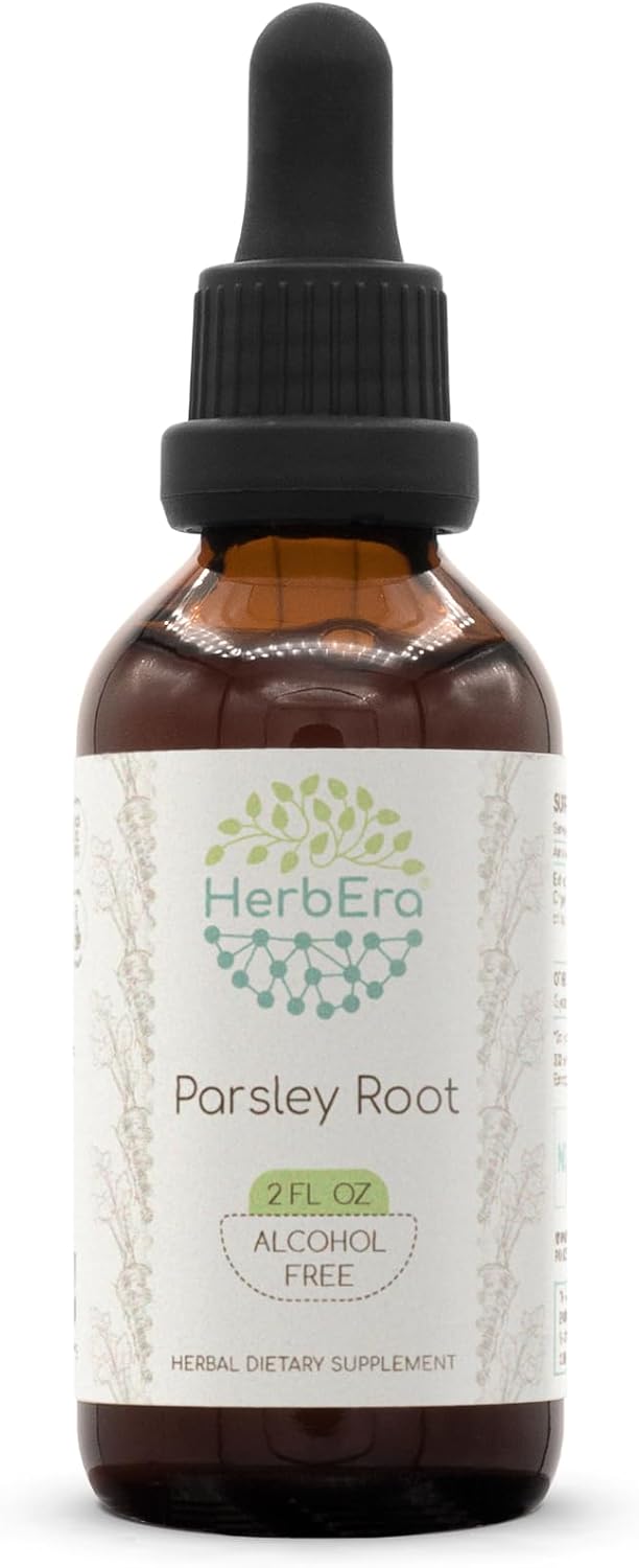 Parsley Root B60 Alcohol-Free Herbal Extract Tincture, Concentrated Liquid Drops Natural Parsley (Petroselinum Crispum) Dried Leaf (2 Fl Oz)