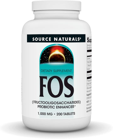 Source Naturals Fos 1000 Mg Fructooligosaccharides Probiotic Enhancer - 200 Tablets