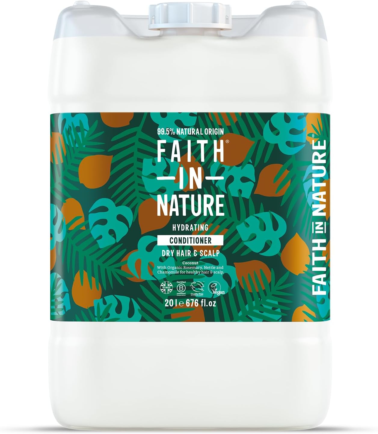 Faith In Nature Natural Coconut Conditioner, Hydrating, Vegan & Cruelty Free, No SLS or Parabens, Normal to Dry Hair, 5L Refill Pack : Amazon.co.uk: Beauty