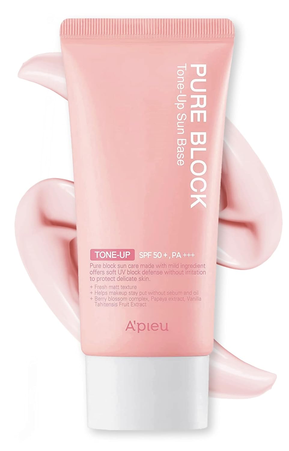 A'Pieu Pure Block Tone Up Sunscreen Base Spf50+/Pa+++ 50Ml | Tone-Up Reef Safe Korean Sunscreen For Makeup Base