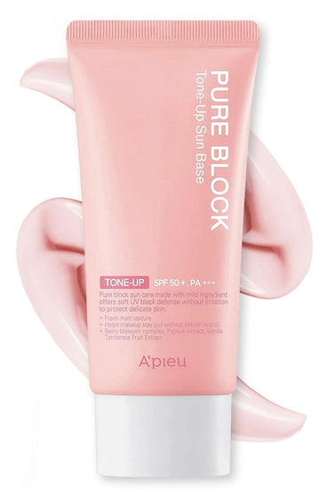 A'Pieu Pure Block Tone Up Sunscreen Base Spf50+/Pa+++ 50Ml | Tone-Up Reef Safe Korean Sunscreen For Makeup Base