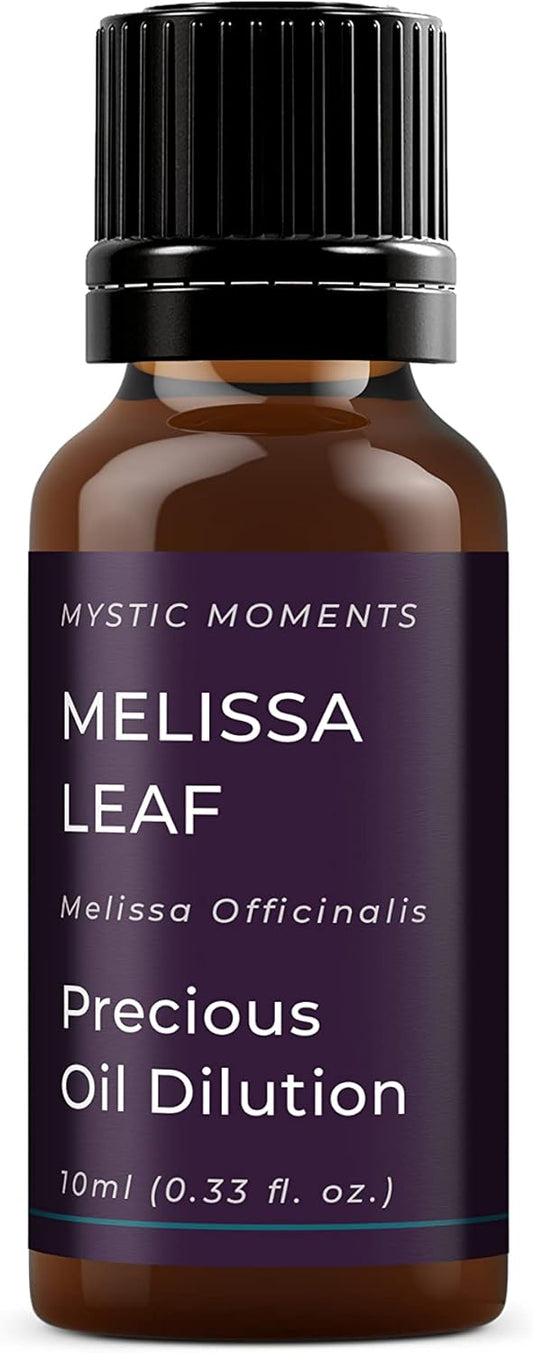 Mystic Moments | Melissa Leaf Precious Oil Dilution 10ml 3% Jojoba Blend Perfect for Massage, Skincare, Beauty and Aromatherapy