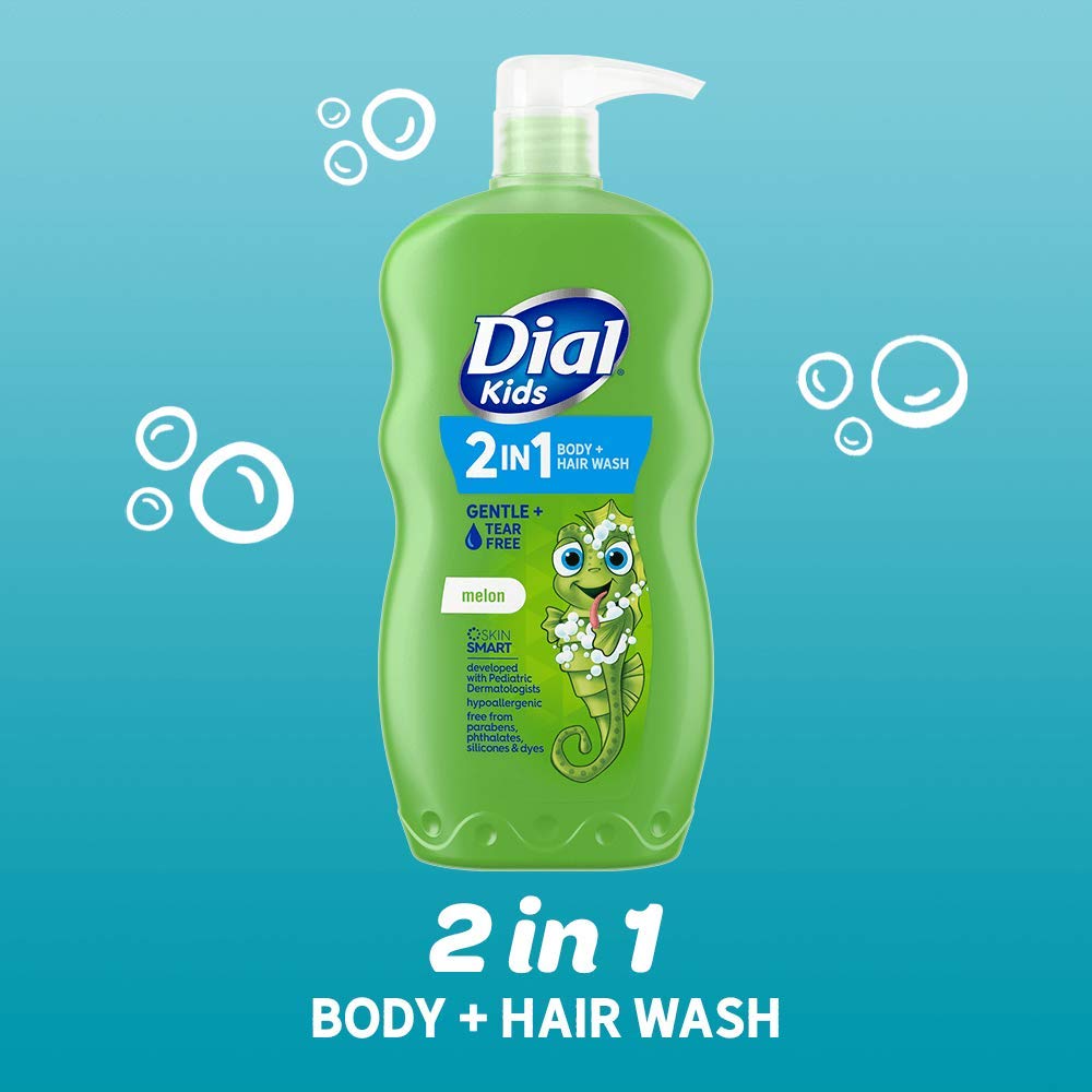 Dial Kids 2-in-1 Body+Hair Wash, Melon, 24 fl oz (Pack of 4) : Beauty & Personal Care