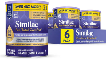 Similac Pro-Total Comfort Infant Formula With Iron, Gentle, Easy-To-Digest Formula, With 2'-Fl Hmo For Immune Support, Non-Gmo, Baby Formula Powder, 29.8-Oz Can, Pack Of 6