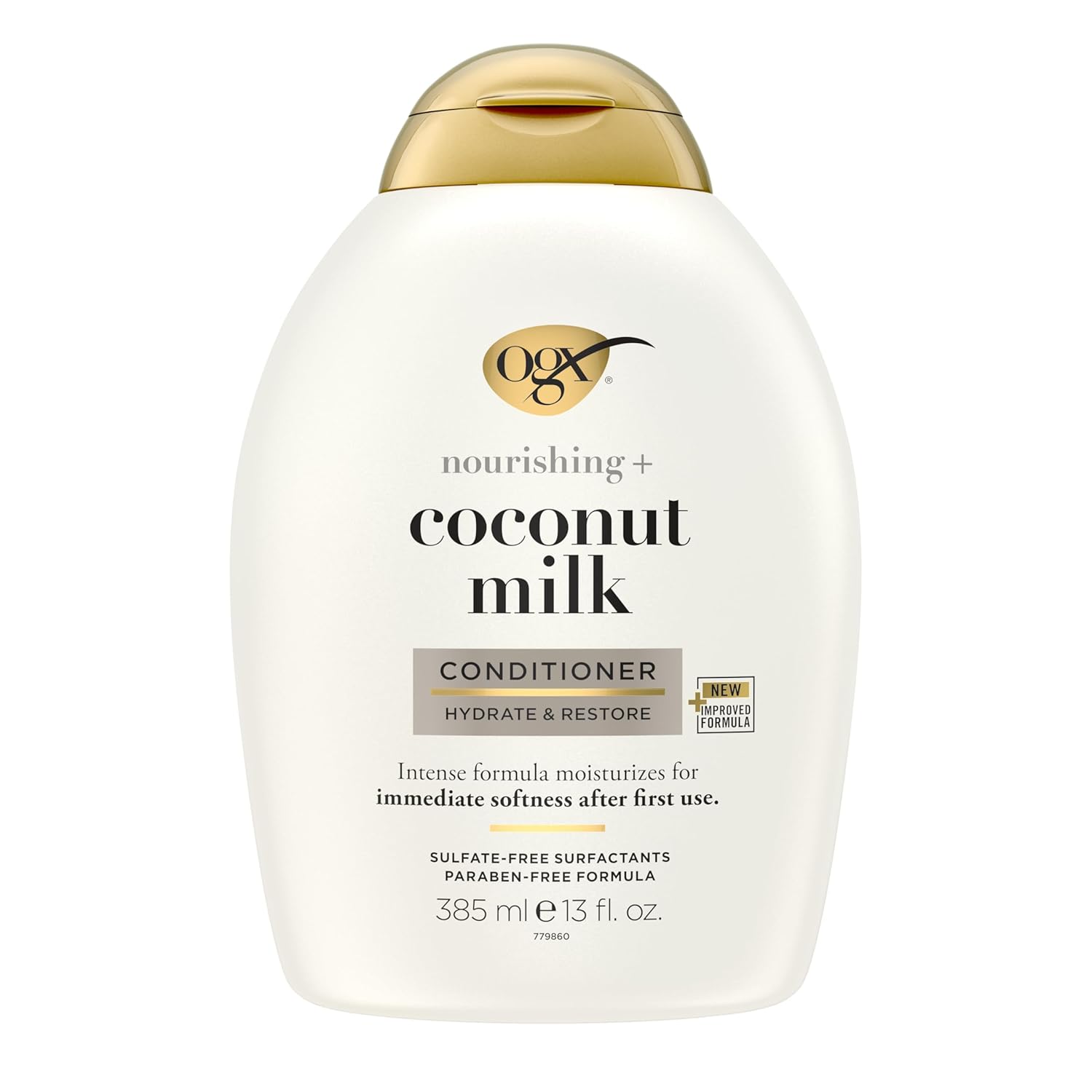 Ogx Nourishing + Coconut Milk Conditioner, Hydrating & Restoring Conditioner Moisturizes For Soft Hair After The First Use, Parabens-Free, Sulfate-Free Surfactants, 13 Fl. Oz