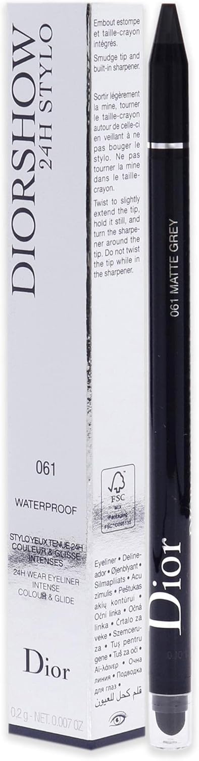Christian Dior Diorshow 24H Stylo Waterproof Eyeliner - 061 Matte Grey For Women 0.007 Oz Eyeliner