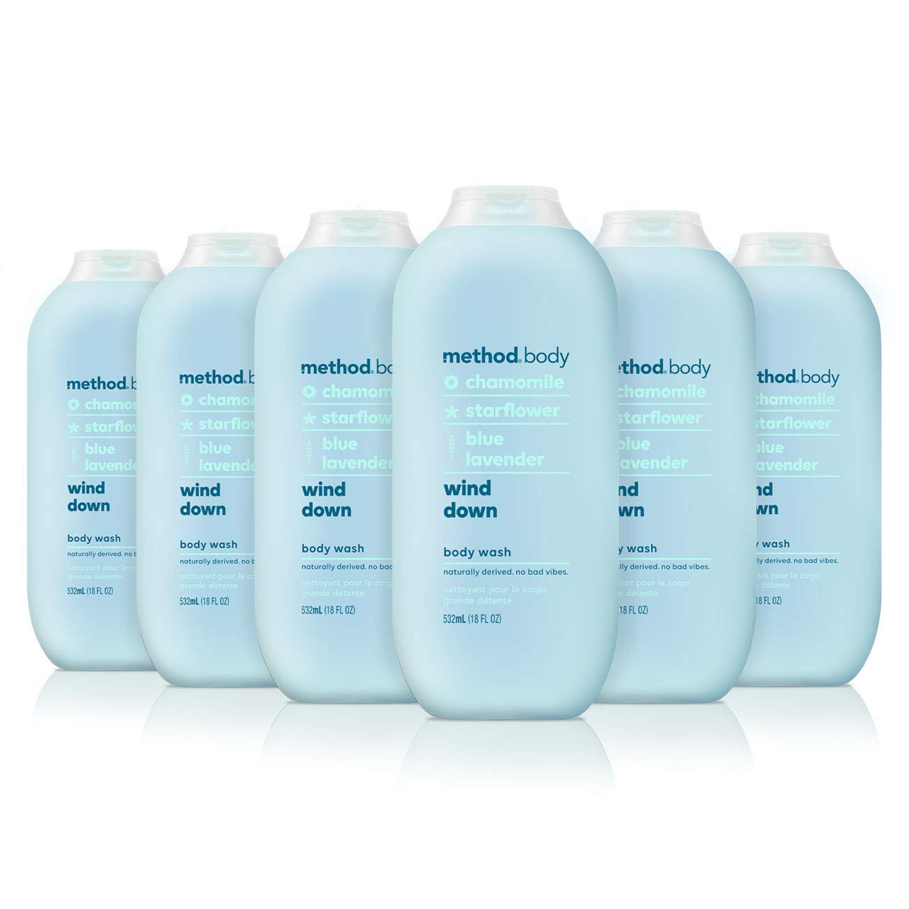 Method Body Wash, Wind Down, 18 Oz, 6 Pack, Packaging May Vary