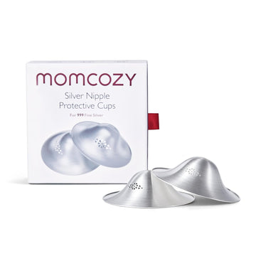 Momcozy 999 Silver Nursing Cups Original Perforated Breathable Design, 999 Silver Nipple Cover For Breastfeeding Essential, Silver Nipple Shield For Nursing Newborn, Metal Nipple Shields, Regular Size