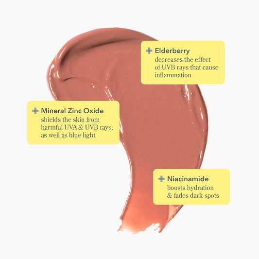 Beekman 1802 Goat Milk Tinted Lip Cream Spf 15, Rosy Posy - Fragrance Free - 0.12 Oz - With Elderberry & Niacinamide To Protect & Deeply Hydrate - Good For Sensitive Skin - Cruelty Free