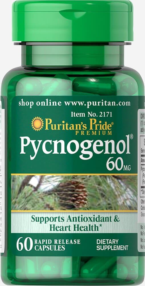 Puritan's Pride Pycnogenol 60 mg-60 Capsules : Health & Household