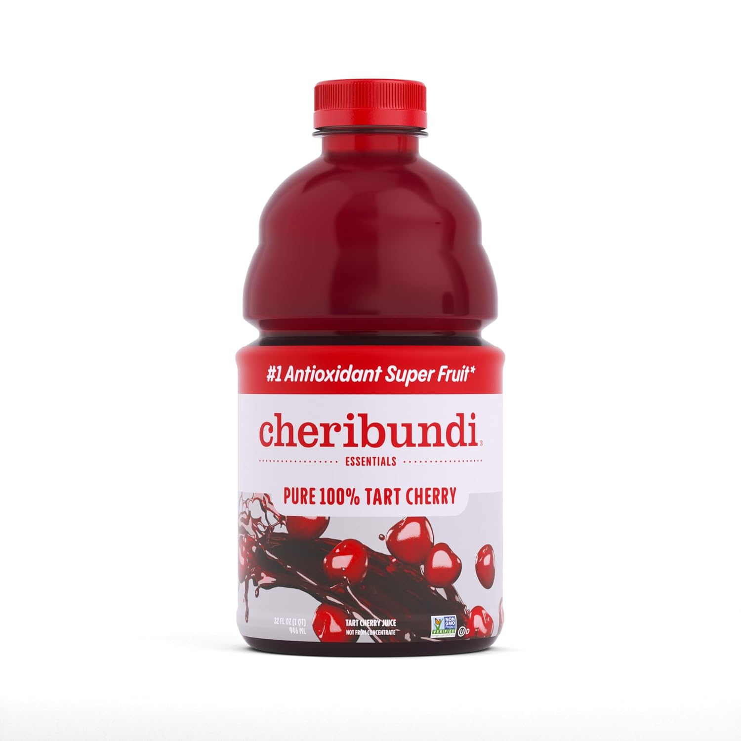 Cheribundi Pure Tart Cherry Juice - 100% Pure , No Sugar Added - Pro Athlete Post Workout Recovery - Fight Inflammation And Support Muscle Recovery Drinks For Runners, Cyclists And Athletes - 32 Oz (Pack Of 6)