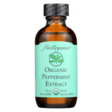 Flavorganics Organic Peppermint Extract - 2 Oz - 95%+ Organic - Gluten Free - Wheat Free - Kosher : Grocery & Gourmet Food