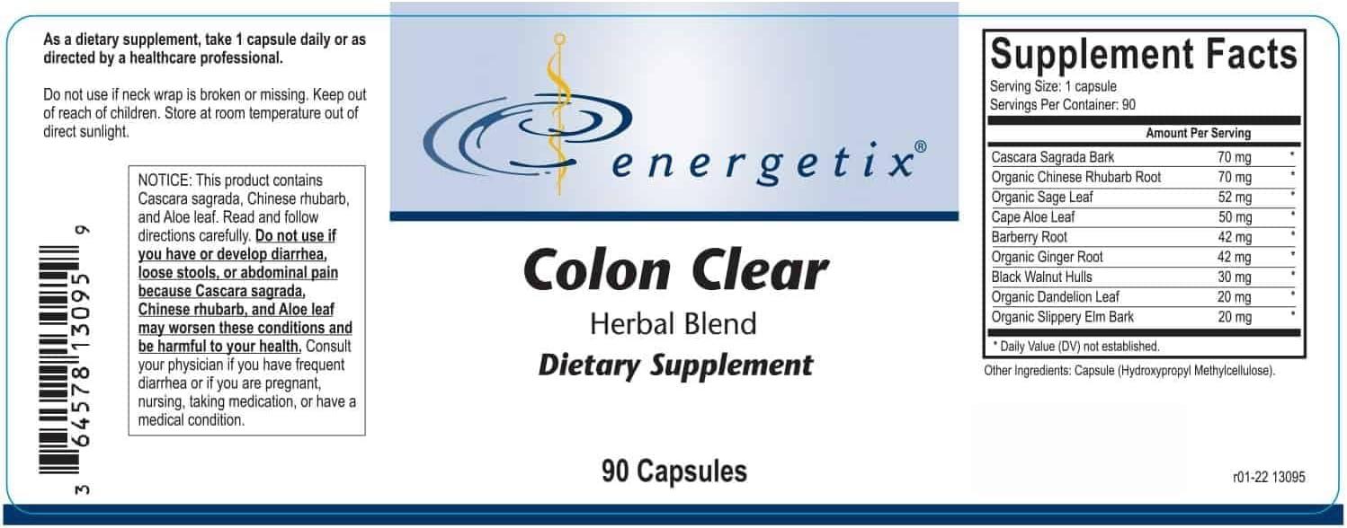 Colon Clear 90 Capsules : Health & Household