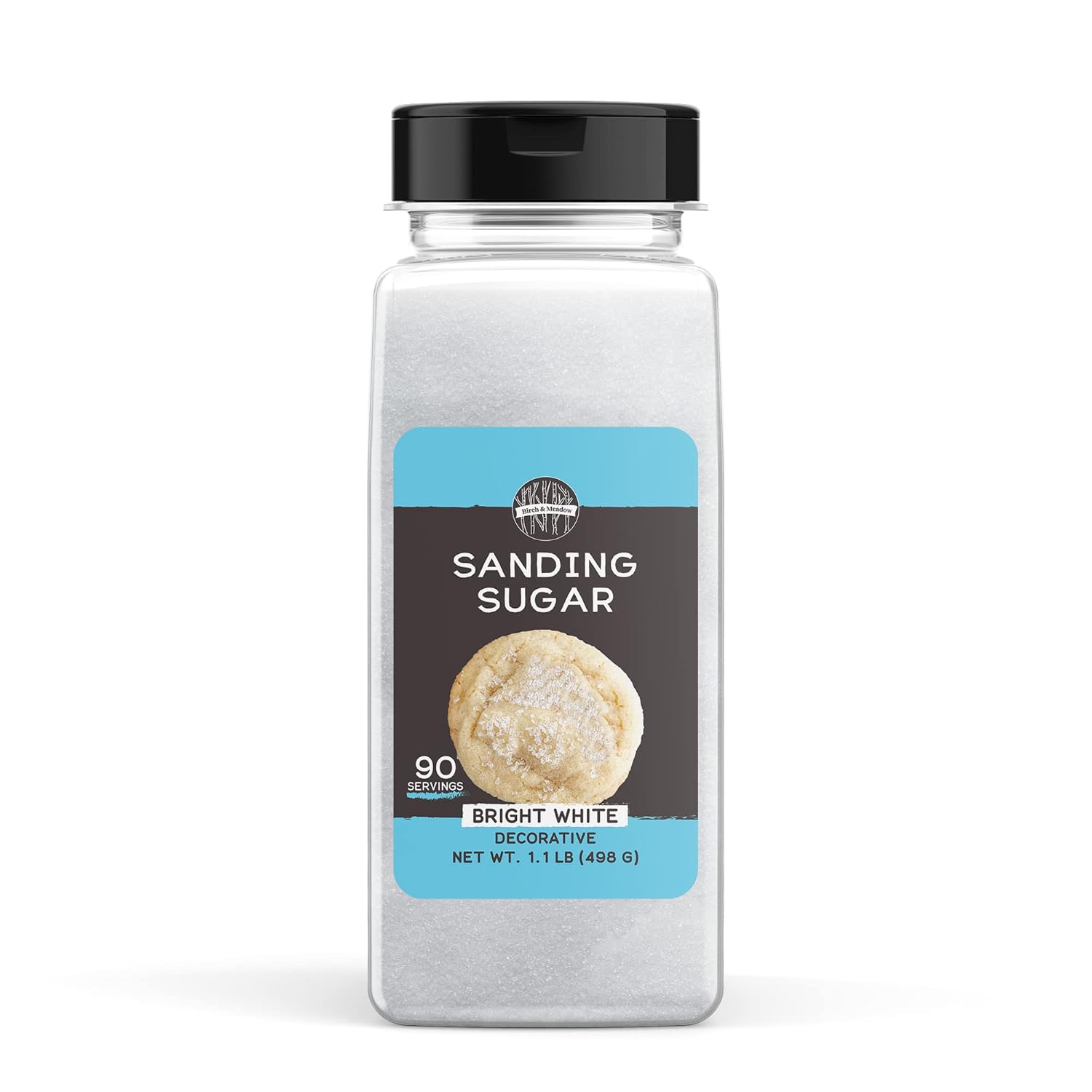 Birch & Meadow White Sanding Sugar, 1.1 Lb. Colorful Sugar Crystals For Festive Holiday Baking