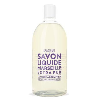 Compagnie De Provence Savon De Marseille Extra Pure Liquid Soap - Aromatic Lavender - 33.8 Fl Oz Plastic Bottle Refill