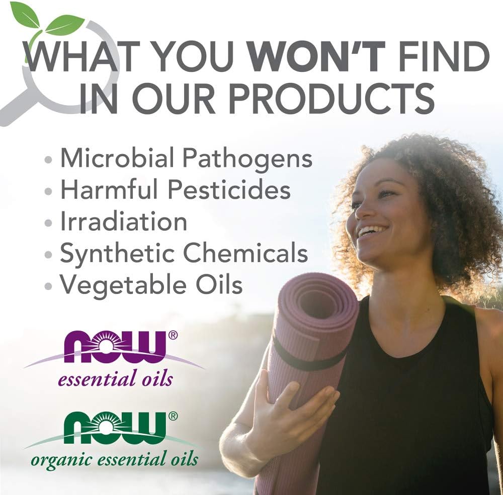 NOW Essential Oils, Peppermint Oil, Invigorating Aromatherapy Scent, Steam Distilled, 100% Pure, Vegan, Child Resistant Cap, 1-Ounce